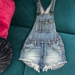American Eagle denim Shortalls.
